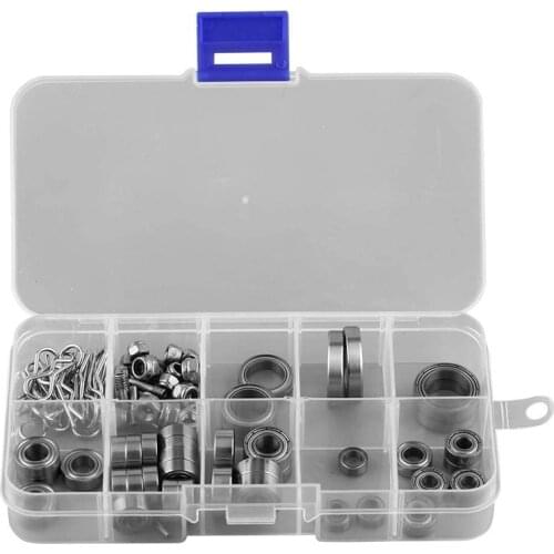 RC Bearing Screws Set, 79Pcs Metal RC Car Bearing Repair Tool Box for TRX4 1/10 Crawler Car Replacement Part