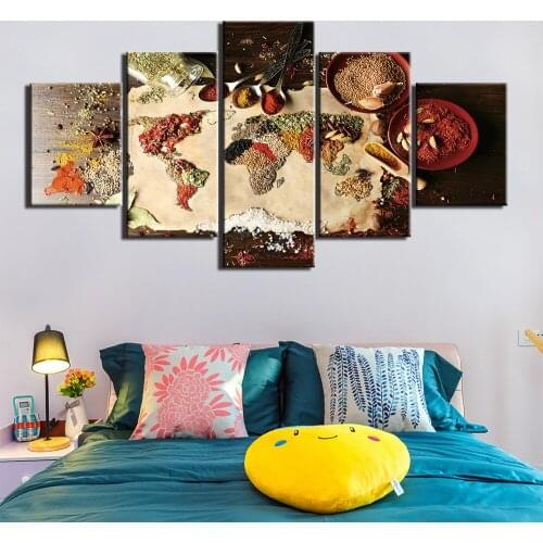 Food spices Pictures Painting on Canvas Wall Art Modern Stretched and Framed Giclee Canvas Prints Poster for Living Room