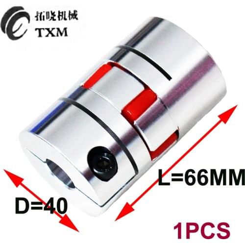 1pcs Flexible Coupler D40 L65 66 CNC Jaw Spider Shaft Coupling 8, 10, 12.7, 1/2, 14, 15, 5/8, 16, 17, 18, 19, 20, 22mm