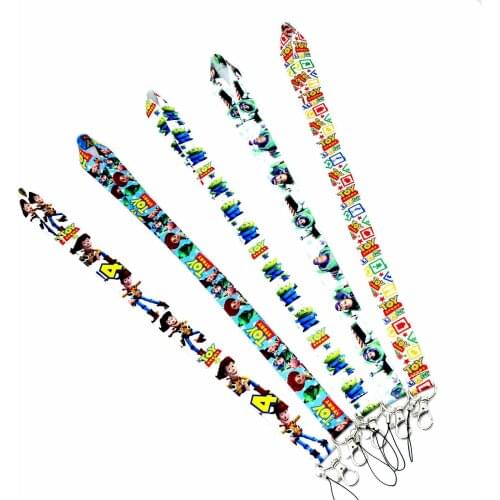 Toy Story 4 Buzz Lightyear Woody Forky Lanyard Mobile Phone Lanyard Keychain Key Chains Anime Toys Birthday Chrismas Gifts
