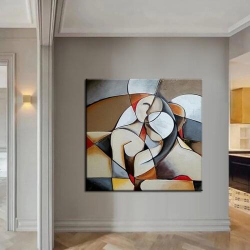 100% Hand Painted Oil Paintings Famous Abstract Dream Woman Painting Woman Canvas Wall Living Room Home Decor Frameless