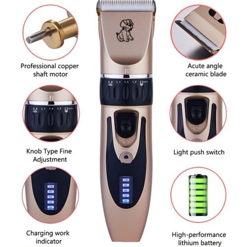 Pet Dog Clippers Electric Comb Scissors Dog Trimmer Pet Hair Remover Cutter Rechargeable Professional Grooming Tool Animal