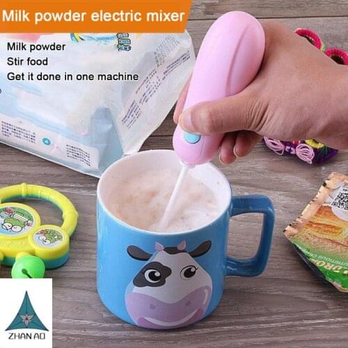Mini Handle Stirrer Practical Kitchen Cooking Baking Tool 1pc Milk Drink Coffee Whisk Mixer Electric Egg Beater Frother Foamer