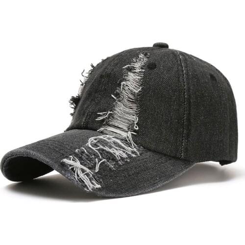 2020 spring and autumn fashion worn denim cap summer outdoor leisure visor hat trend hole baseball caps hip hop sport hats