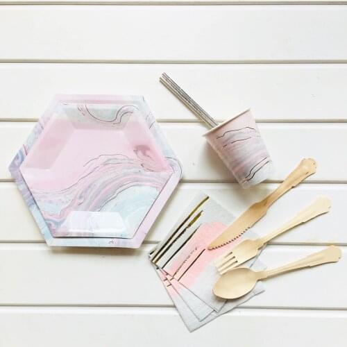 Disposable Tableware Paper Plate Cake Dish Childrens Birthday Picnic Plate Extra Thicken Party Suppiles