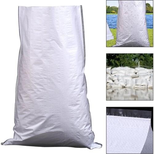 10 Pcs Flood-sandbags Flood-bag Waterproof And Durable Flood-protection Sandbag Thick White Plastic Woven Bags High Quality