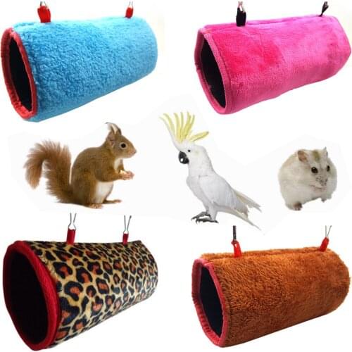 Plush Bird Hanging Cave Cage Parrot Squirrel Hamster Bird Winter Warm Nest Hammock Toy Parrot Conure Bunk Toy Parrot Hammock