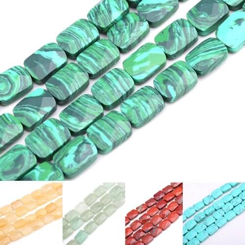 8mm*12mm Rectangular Faceted Loose Beads Tiger Eye Crystal Natural Stone DIY Making Bracelet Necklace Jewelry 1 Strand 18pcs