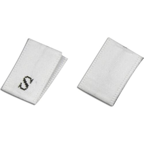 XS S M L XL XXL Satin woven Size labels for clothing size number tags satin fabric garment label for clothes size sewing tag