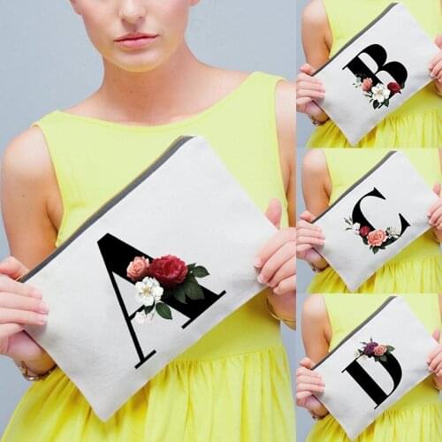 Letter Print Bridesmaid Cosmetic Bags Female Makeup Case Brider Party Toiletries Organizer Purse Wash Storage Pouch Wedding Gift