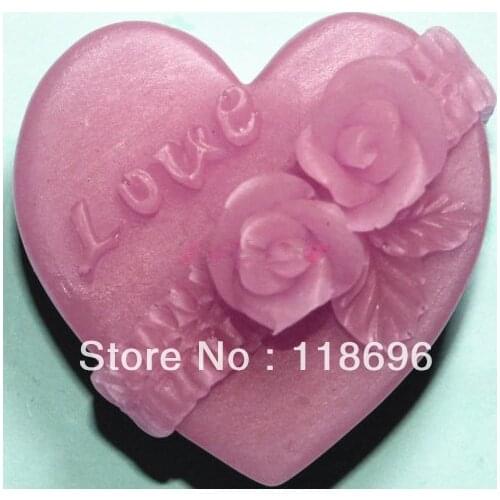 Rose modelling silicon 3D heart soap mold Cake decoration mold Cake mold manual Handmade soap mold NO.:SO108