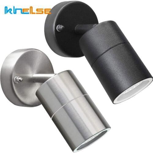 Adjustable Modern Outdoor Wall Lights Stainless Steel GU10 Spotlight Surface Mount Waterproof Wall Sconce Garden Wall Down Lamps