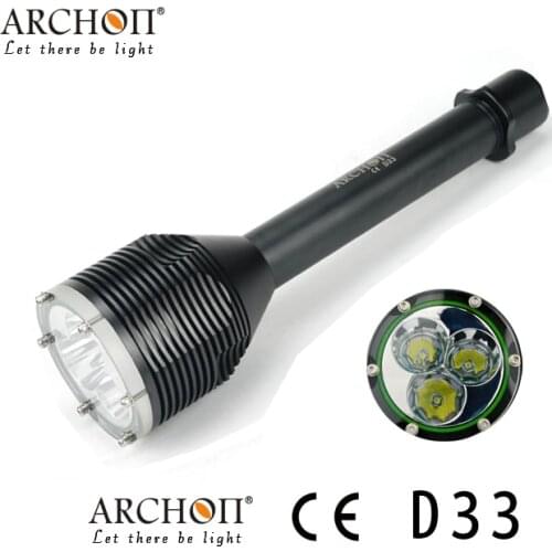ARCHON D33 W39 Led Flashlight 100M Underwater Diving Light Torch 3000 Lumen photographing lantern Lamp (No Battery)