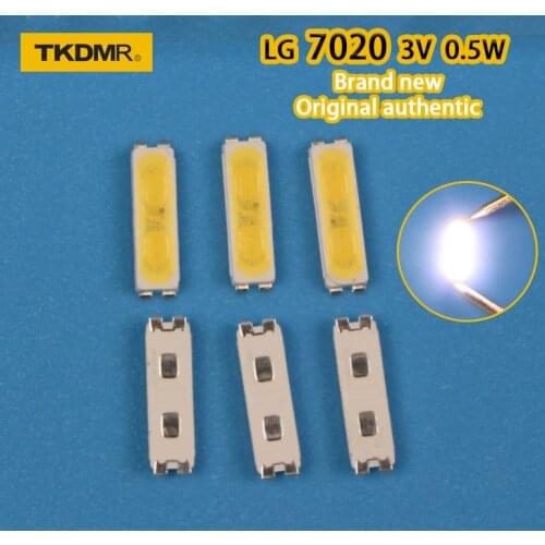TKDMR 120PCS LG INNOTEDK LED BACKLIGHT 7020 3V 0.5W WHITE COLD 40LM FOR LG TV REPAIR free shipping