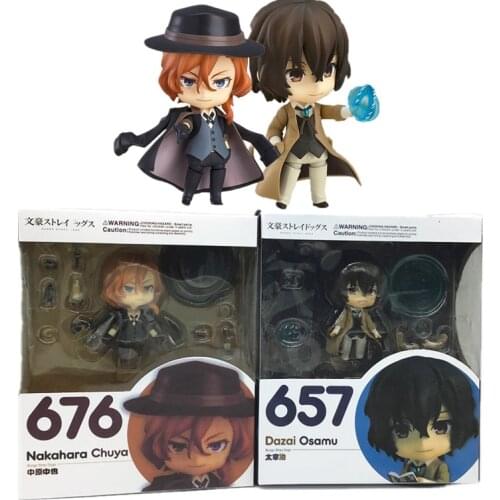 In Stock Anime Bungo Stray Dogs Figure Dazai Osamu Nakajima Atsushi Figures 657# Nakahara Chuya Figure 676# Action Figures Toy