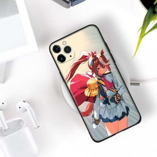 Uma musume tokai teio cute Soft silicone for iPhone Se 6 6s 7 8 Plus X XR XS 11 12 Mini Pro Max glass TPU phone case cover shell