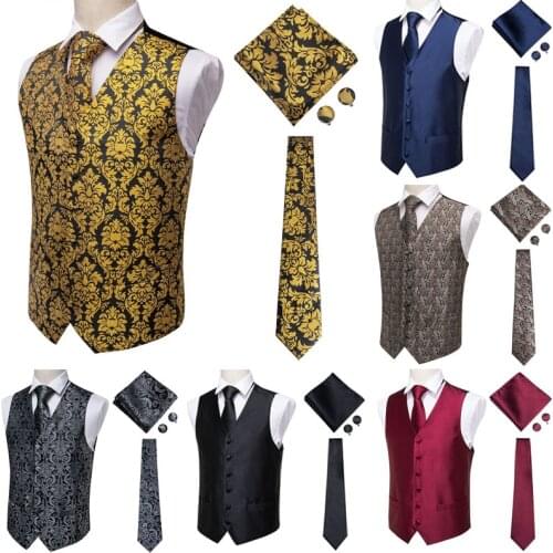 Mens Formal Suit Vest Business Vest Waistcoat 6 Button Regular Fit Mens V-Neck Sleeveless Slim Fit Jacket Casual Suit Vests