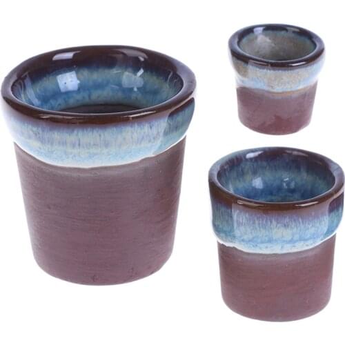 1PC Mini Ceramics Flowerpot Simulation Garden Flower Pot Model Toy For 1/12 Dollhouse Miniature Doll Houses Accessories