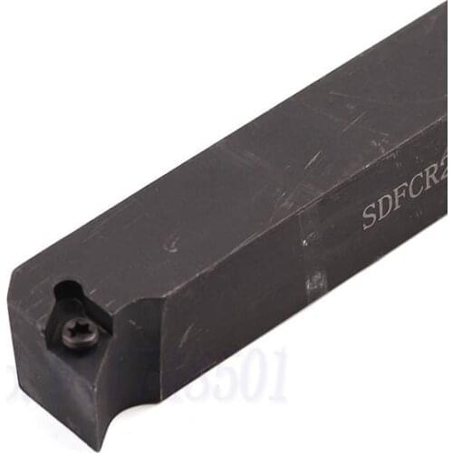 1pc SDFCR1212H07 Lathe Tools Boring Bar SDFCR1616H11 CNC Lathe Cutting Tool SDFCR2020K11 External Turning Tools Holder, For DCMT