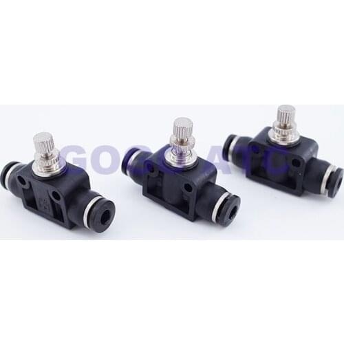 GOGO 10pcs a lot Pneumatic quick plastic fittings 6mm pneumatic pipe one touch SU-06 Pipeline Throttle valve
