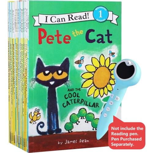 Random 4 Books I Can Read The Pete Cat English Books for Kids Story Book Educational Toys for Children Pocket Reading Book