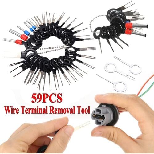 59PCS Automotive Plug Terminal Remove Tool Wiring Crimp Connector Pin Extractor Puller Car Repair Professional Tools Dropship
