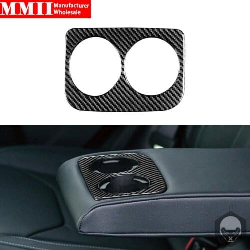 For Subaru Impreza/Subaru XV Crosstrek 2012-2014 Rear Seat Cup Shelf Cover Trim Sticker Real Carbon Fiber Decoration Accessory