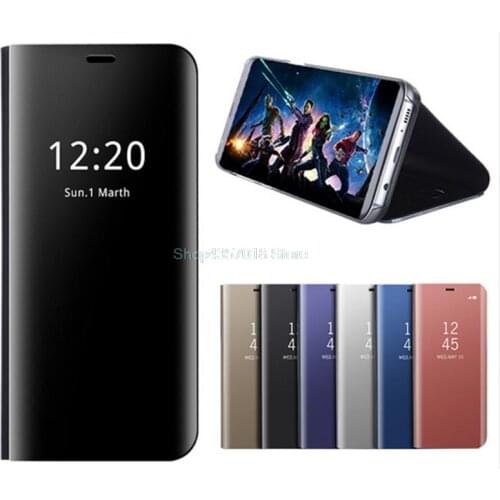 Clear View Mirror Flip Case On For Samsung A720 A720F A720F/DS Smart Cover For Galaxy A7 A 7 2017 SM-A720F SM-A720F/DS Housings