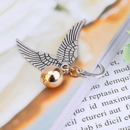 For School Office Bookmark Stationery Bookmarks For books Retro Wing Snitch Metal Binder Index Divider Reader Book Mark