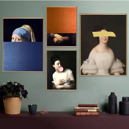 Funny Abstract Figure Canvas Painting World Famous Artwork Creative Wall Art Posters and Prints Nordic Living Room Home Decor