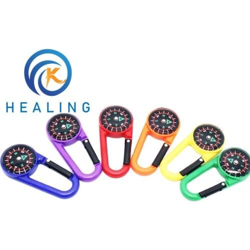 Compass Bross-Border Outdoor Custom Pendant Keychain Plastic Carabiner Compass