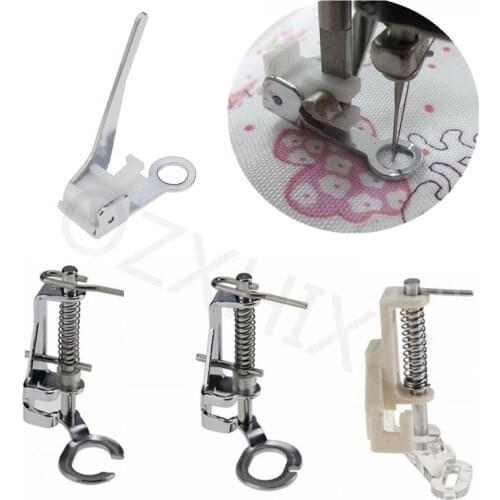 4Pcs/set Domestic Sewing Machine Parts Darning Foot Close Open Toe Quilting Foot sewing accessories7YJ179