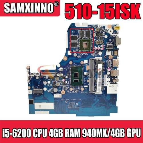 For Lenovo 510-15ISK Laptop Motherboard NM-A751 With i5-6200 CPU 4GB RAM 940MX/4GB GPU 100% fully tested