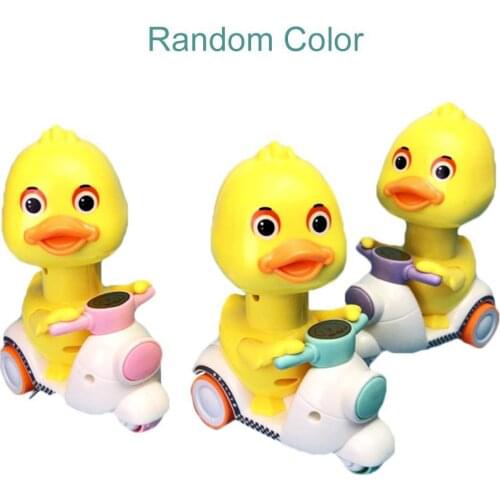 Cute Cartoon Duck Motorcycle Clockwork Car Toy Small yellow Ducks Tricycle Model Vehicle Toys Gifts for Children