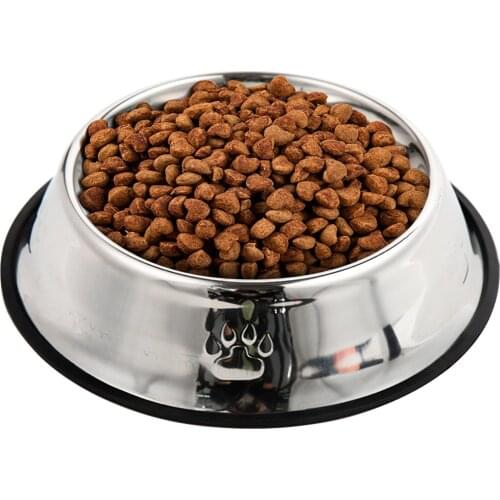 Dog Cat Bowl Stainless Steel Pet Bowls Anti-Slip Food or Water Feeder Feeding Bowl for Cats Medium Small Dogs Pet Accessories