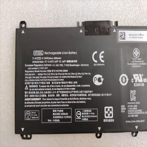 New HT03XL Laptop Battery For HP 14-CE0025TU CE0034TX CE0014TU 15-DA0014NE CS0037T G7 HSTNN-LB8M DB8R LB8L 11.4V 41.04Wh