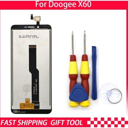 New Original Touch Screen LCD Display LCD Screen For Doogee X60 Replacement Parts + Disassemble Tool+3M Adhesive