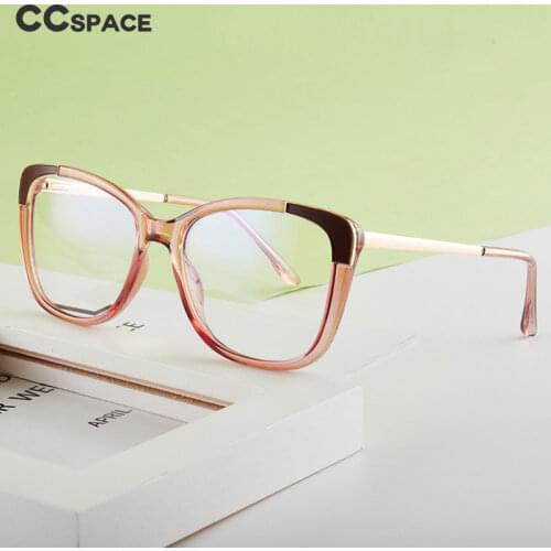 49589 Tr90 Plastic Titanium Cat Eye Glasses Frame Anti-Blue Light Mens and Womens Optical Fashion Computer Eyeglasses