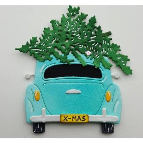 Mmao Crafts Metal Steel Cutting Dies New Christmas tree car Stencil For DIY Scrapbooking Paper/photo Cards Embossing Dies