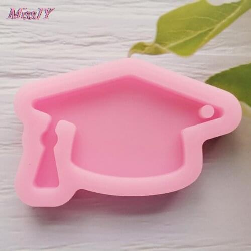 DIY Graduation Hat Silicone Resin Mold Epoxy Keychains Mould Jewelry Gift
