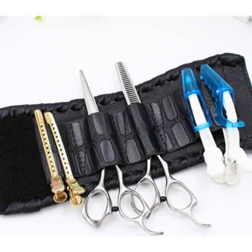 Fashion Black Wristband Hair Scissors Bag Salon Barber Hairdressing Holder Scissors Pouch Wrist Storage Bags