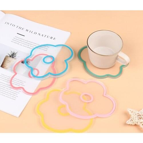 1/2pcs Cherry Blossom Heat Insulation Table Mat Anti-skid Cup pads Tea Cup Milk Mug Coffee Cup Coaster Kitchen Accessories