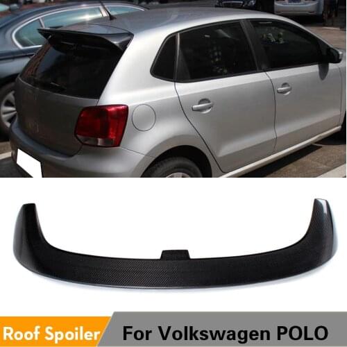 Carbon Fiber Rear Roof Spoiler Wing Lip for Volkswagen VW POLO Hatchback 2013 - 2017 Window Spoiler