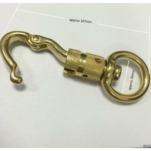 High Grade Heavy Duty Safety Brass Copper Swivel Hooks Clips Buckle 2Pcs DIY Harness Horse Big Dog Animal Leashes Accessories