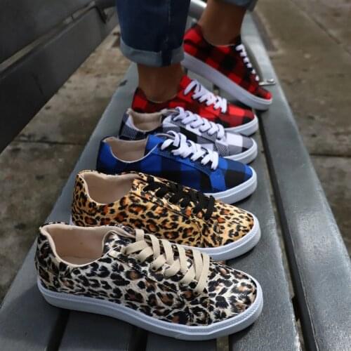 Womens shoes spring 2021 new Lace Up casual shoes women flats Leopard loafers womens espadrilles Plus size shoes for women2021