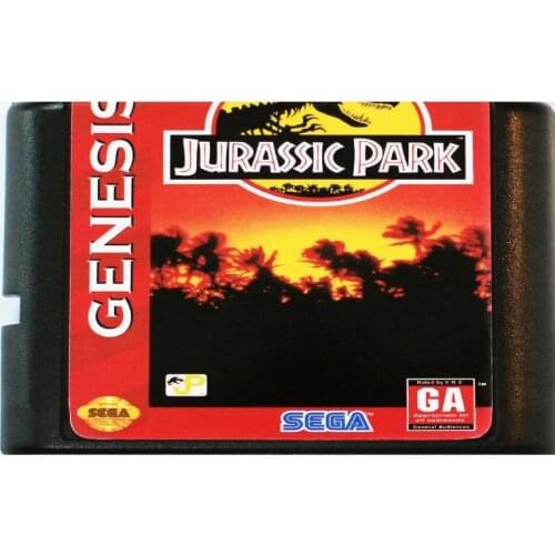 Jurassic Park 16 bit MD Game Card For Sega Mega Drive For SEGA Genesis