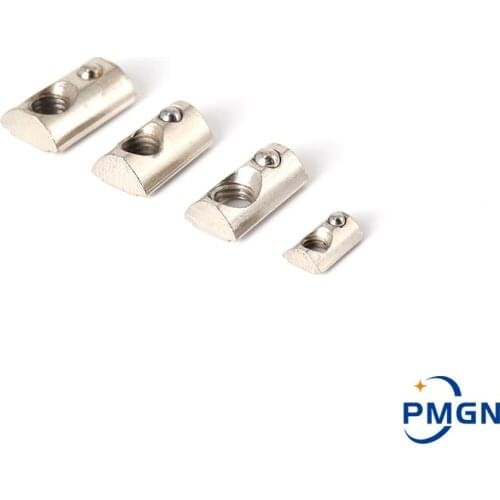 20/50pcs Aluminum Extrusion Profile 2020 3030 4040 4545 CNC M4 M5 M6 M8 Half Round Elasticity Spring Nut Ball Nut