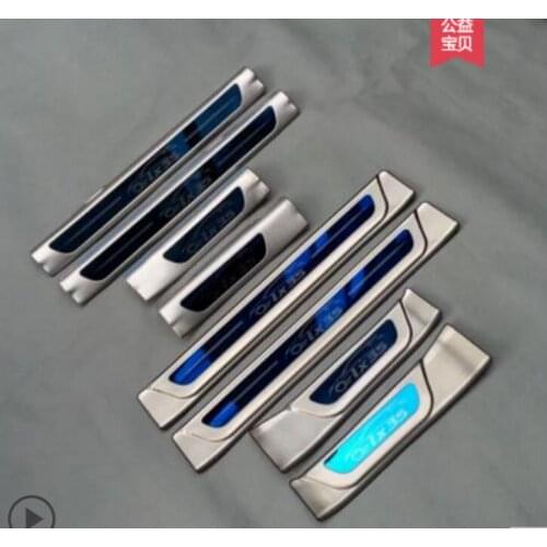 304 stainless steel Plate Door Sill Welcome Pedal Car Styling Accessories (inside + outside) for Hyundai IX35 2018
