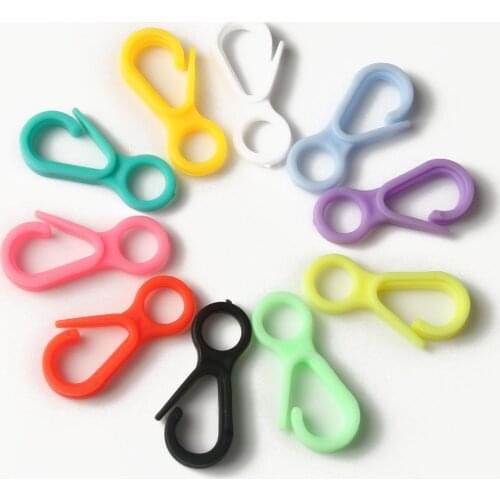 50pcs/lot 33mm Candy Color Acrylic Lobster Clasps Hooks Circle Keychain for DIY Mask Chain Lanyard Jewelry Making Accessories