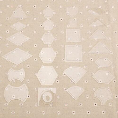 54 Pcs Reusable Handmade Craft Sewing Plastic DIY Tool Patchwork Quilter Kit Mixed Quilt Template Sewing Tools Accessory